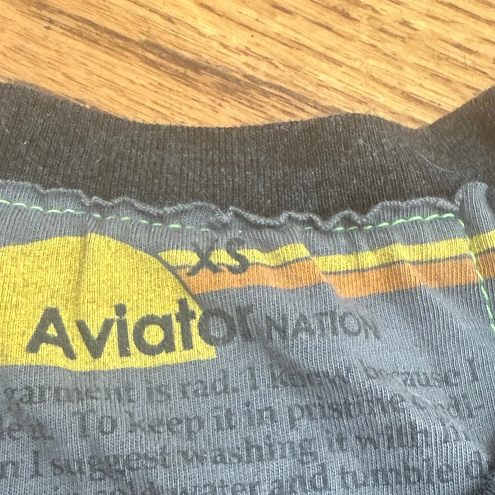 Aviator Nation Black Kids Tee with Purple Lightning Bolt - Picture 2 of 5